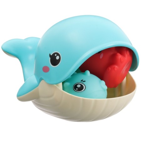 A set of bath toys "Catch the fish", bucket, spray, 4 pcs, crumb I-4