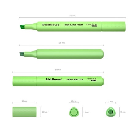 Marker Text Moisters Erichkrause Visioline V-17 Pastel, 0.6-4.5 mm, water-based ink, green-1