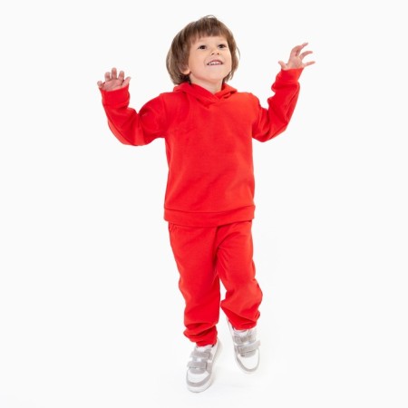 Children's costume (sweatshirt, trousers) I am beginning, red color, height 152 cm-2