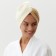 Chalma for drying hair Ethel “Two -color”, central aircraft/brown, 65*25 cm, 100% p/e