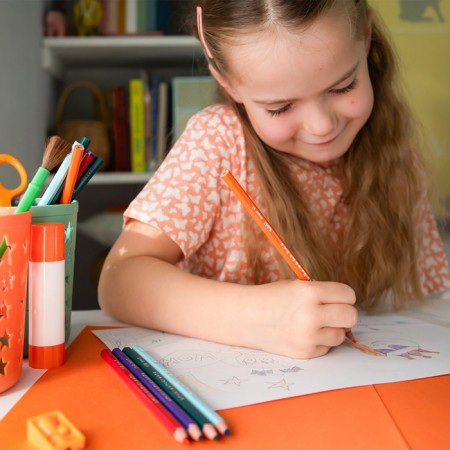 Pencils plastic 18 colors, bic kids tropicolors, mix-12