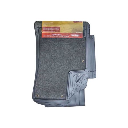 Car carpet rugs, 3 subjects. Skyway, polyurethane, removable carpet, rear with a jumper, gray S01702007-1