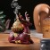 Kurilnitsa for incense powder and cones "deer", burgundy, 12.5x11.5 cm