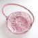 Wicker basket, D33x31/h11/h8/hh40/b22, pink, willow