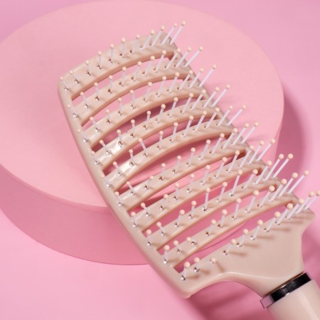The comb is massage, wide, ventilated, 7.3 × 25.3 cm, mix color-3