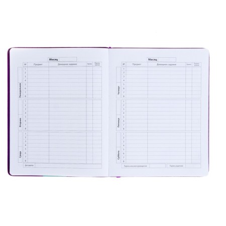 Diary, universal, for grades 1-11, “monster in headphones”, artificial leather, foam lining, 3D application, 48 sheets-5