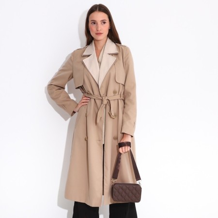 Cross-Bodi Bag on a zipper, brown color-6