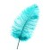 Feather for decor, length: from 45 to 60 cm, emerald color