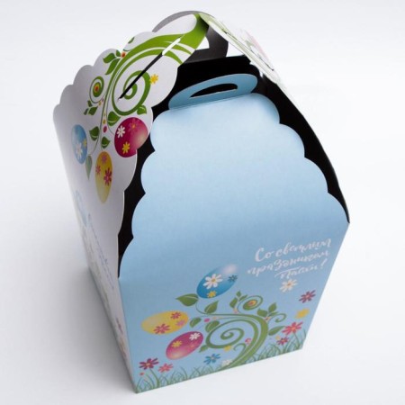 Easter box "Happy Easter!", Easter eggs on a twig, 17 x 17 x 26 cm-2