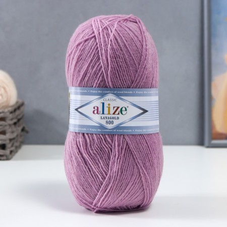Yarn "Lanagold 800" 49% wool, 51% acrylic 730m/100g (505)