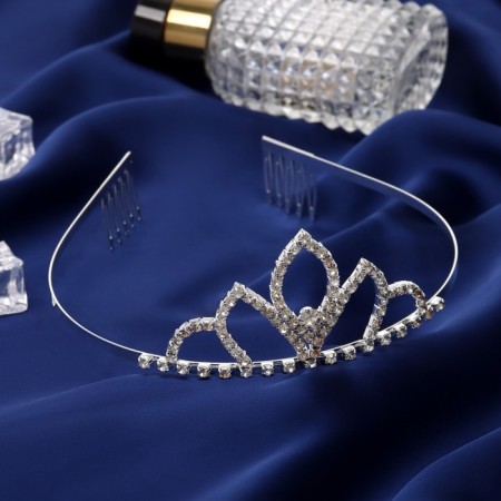 Hair diadem "Felicia" charm, 4.5 cm, silver