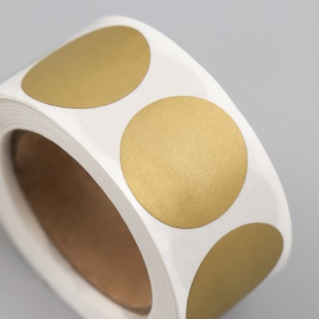 Sticker Paper "Golden Circle" Scretch-layer d = 2.5 cm 300 pcs in the roll-2