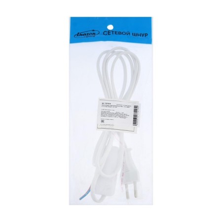 Network cord with switch for sconces, 1.5 m, SHVVP 2 x 0.5 mm2, white-3