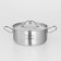 Hanna Knövell stainless steel pan with a lid, 2 l, d = 18 cm, h = 8 cm, wall thickness 0.6 mm, induction