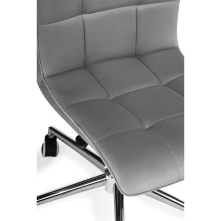 Computer chair ATV metal/velor, chrome/dark gray 42x57x86 cm-6