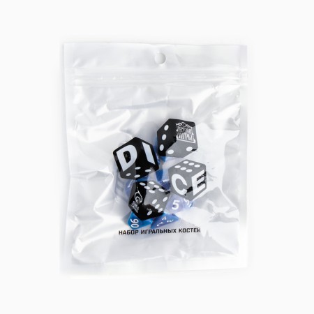 A set of cubes for D&D (Dungeons and Dragons, DND) "Game time", Series: D&D, 7 pcs, blue-blue-2