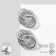 Metal Earrings "Congo-Crinker", Silver Color