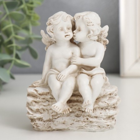 Polystone souvenir "Angels on a pebble" 10.5x7.5x8.5 cm-1