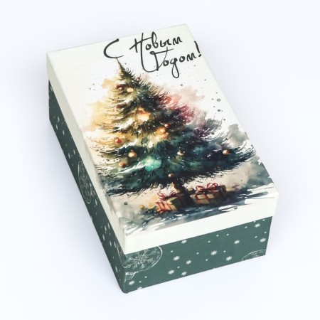 Rectangular box "New Year tree", 27 × 17 × 11 cm-1