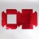 Capcake box, confectionery packaging with a window, 9 burgundy cells, 25 x 25 x 10 cm