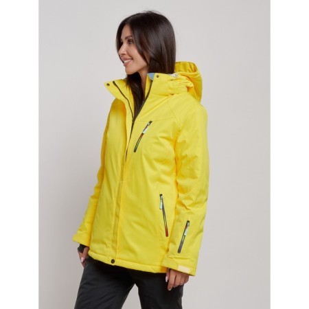 Ski jacket female winter, size 42, yellow color-2
