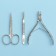 Manicure set, 3 objects, on a blister, silver color, sis-42