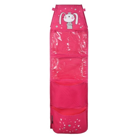 Pockets in the kindergarten "Bunny", for a children's cabinet, 83x24 cm, fuchsia-2