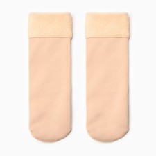 Women's socks Minaku with combing, Beige color, size 36-39 (23-25 ​​cm)