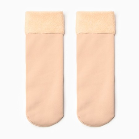 Women's socks Minaku with combing, Beige color, size 36-39 (23-25 ​​cm)