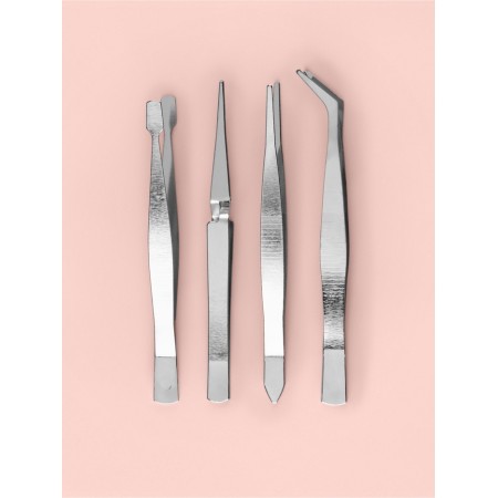A set of tweezers for needlework, 11.7/12.3/11.2/11.9, silver color-3