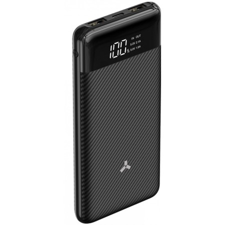 External Accesstyle Seashell 10pd, 10,000 mAh, 2 USB, 2.1 a, display, black