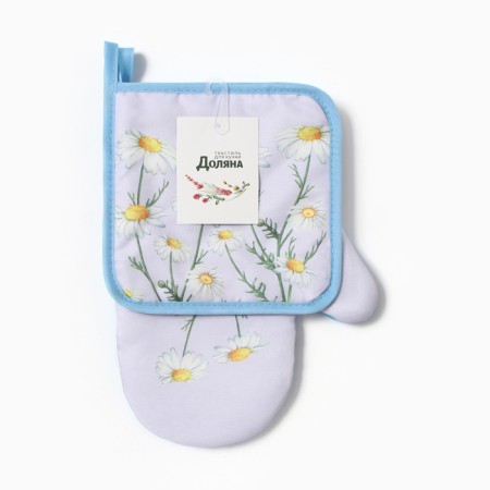 Kit for the kitchen "chamomile" mittens-output 20x27cm, severity 17x17cm 100% p/e-4