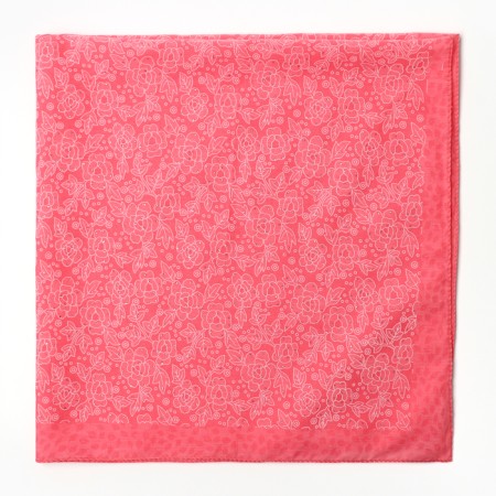 Women's scarf, coral color, size 70x70-1