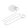 MasterProf bathtub plug IS. 110648, D = 45 mm, PVC, with chronic. chain, white