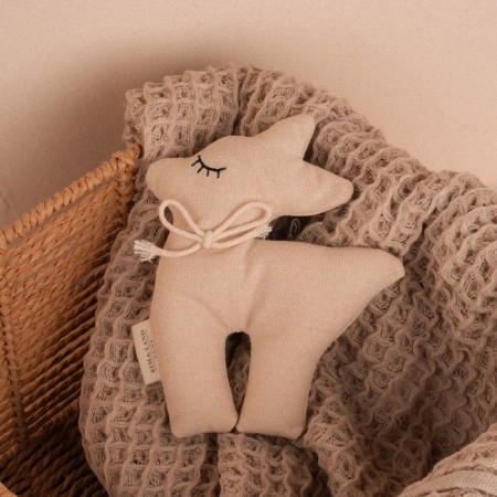 Soft toy "Olenenok", 15 cm, beige color-4