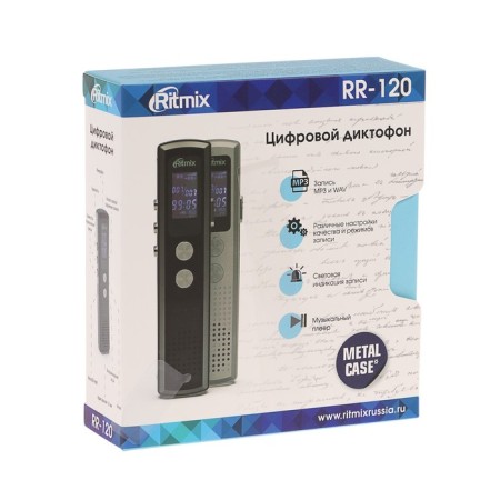 RITMIX RR-120 4GB, MP3/WAV, display, metal case, black-6
