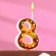 Candle for the cake "Cookies with chocolate icing", number 8, 5.5 cm