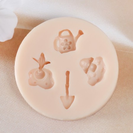 Mold Silicone "Garden" Size ed. 2.5x1.8x0.9 2.4x2.2x0.7 2.5x2.6x1 3x1.3x0.5 cm-1