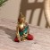 Souvenir "Buddha" Brass, stone 7.5 cm