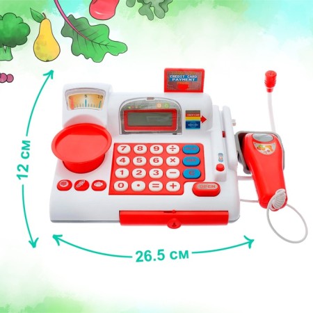 Cashier "Supermarket" with basket and scales-1