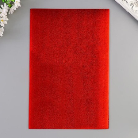 Foamiran metallized "red" 2 mm format A4 set of 5 sheets-1