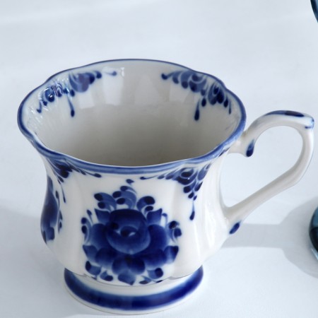 Cup "Valeria", h = 8.5 cm, gzhel-2
