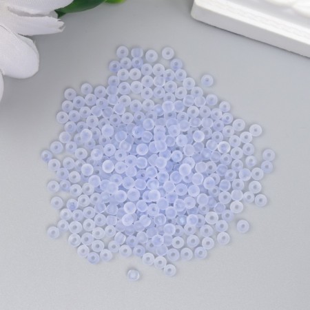 Glass beads 8/0 "matte translucent. Light lilac" 10 g-1