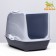 Domik toilet for cats closed with a door 43*32*33 cm, gray