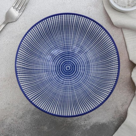 Gapel of the ceramic shade "Flinking", 550 ml, D = 15.5 cm, blue color-1