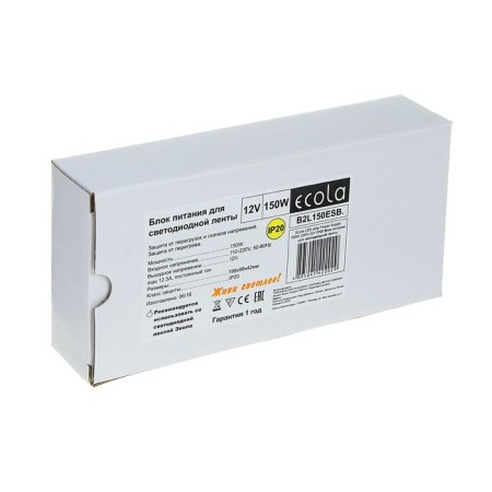 Ecola power supply for 12 V LED tape, 150 W, IP20-3