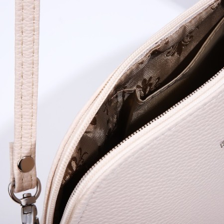 Women's bag over the shoulder Textura, small size, beige color-6
