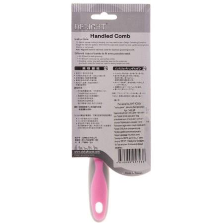 Delight Rose comb, with rings, disclaiming 18/19 teeth 12/20 mm, pink-4
