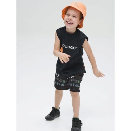 T -shirt for boys, height 128 cm, black color-7