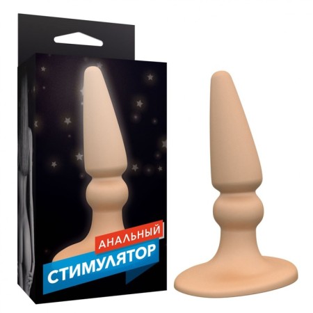 Fallomitator Anal "Jaga-Jaga" with a bend, 10 cm, bodily